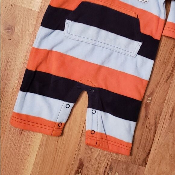 NWT Carter's Fleece 2Cute Stripe Romper - Picture 5 of 6